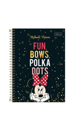 CADERNO 1/4 CAPA DURA ESPIRAL FEM.MINNIE 80F